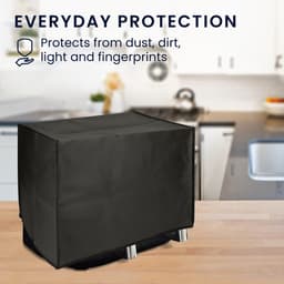 kwmobile heteluchtfriteuse beschermhoes geschikt voor Ninja Foodi MAX Dual Zone (9,5L) - Kunststof hoes voor friteuse in donkergrijs — thumbnail 3