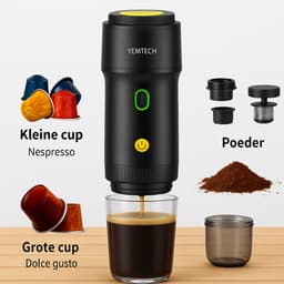 Yemtech® Draagbare Elektrische Espressomachine - Espresso machine voor onderweg - Mini Reis Koffie machine - Koffiezetapparaat voor Camping Auto Vrachtwagen – Draagbare Koffiemachine — thumbnail 4