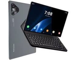 Mookes Pad 9 Pro Tablet 10.1 inch Android Snapdragon 8gen2 Global 16GB 1024GB 10000 mah 5G Dual SIM WIFI HD Scherm - Black and Keyboard