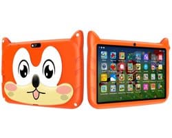 BDF Kindertablet 7 Inch , Dubbele Camera, Android en 64GB Opslag voor Kinderen Oranje kleur