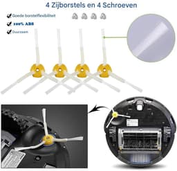 Accessoires voor veegmachines - Filter en borstel set - geschikt voor iRobot Roomba 600 series 605 615 616 620 621 630 635 650 652 660 665 671 680 690 691 695 — thumbnail 2