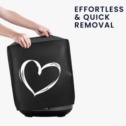 kwmobile heteluchtfriteuse beschermhoes geschikt voor Ninja Air Fryer MAX (5,2L) - Kunststof hoes voor friteuse - Brushed Hart design — thumbnail 3