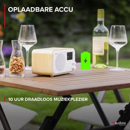 DAB radio - Audizio Vicenza - DAB / DAB+ en Internet radio met Bluetooth - WIFI - Accu - Wit — thumbnail 2