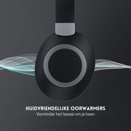 StayPowered Draadloze Hoofdtelefoon - 50 Uur Playtime Voor Onbeperkt Luisterplezier - Diepe Bassen - Opvouwbaar Ontwerp - Bluetooth 5.3 - Ingebouwde Microfoon - Ergonomische Pasvorm - Zwart/Grijs - Levering Sneller Dan Aangegeven! — thumbnail 5