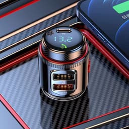 Bluetooth FM-zender voor in de auto - Radio Muziek Adapter - PD QC3.0 - Sigarettenaansteker — thumbnail 4