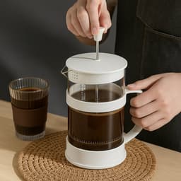 Adore Maison Barista French Press – 1L Premium Pyrex Glas Cafetière — thumbnail 2
