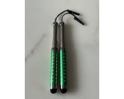 2 Stuks Uitschuifbare Touch Pen / Touchstift / Universeel / Compacte Stylus Pen / Touchscreen Pen / Tablet & Telefoon Touch Stift - Groen