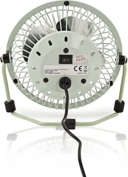 Nedis Tafelventilator | USB Gevoed | Diameter: 100 mm | 3 W | 1 Snelheid | Groen — thumbnail 4