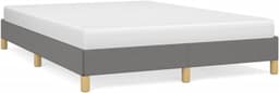 Bedframe, donkergrijs, 160 x 200 cm, stoffen bedframe voor slaapkamer, familiebed, hotel, logeerkamer — thumbnail 5