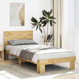 Bedframe met hoofdeinde zonder matras, 75 x 190 cm — thumbnail 2