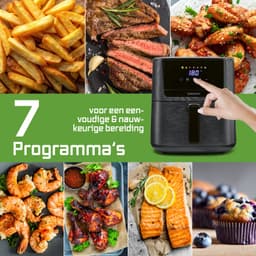 GOURMETmaxx heteluchtfriteuse 6,5 l, airfryer met 7 programma’s, gekleurde pictogrammen, 1600 W, 5 functies, 4-inch multicolor LED-touchdisplay, timer van 60 minuten, 80–200 °C voor friet, kip en dergelijke — thumbnail 2