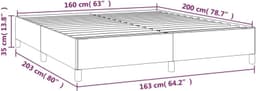 Bedframe, lichtgrijs, 160 x 200 cm, fluwelen frame voor logeerkamer, slaapkamer, hotel, logeerkamer — thumbnail 4