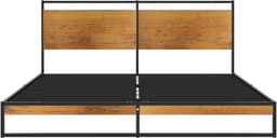 Bedframe, familiebed, palletbed, bedframe, metaal, 140 x 200 cm — thumbnail 3