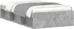 Bedframe, familiebed, tweepersoonsbed, slaapkamermeubel, bedframe, betongrijs, 90x200 cm — thumbnail 5