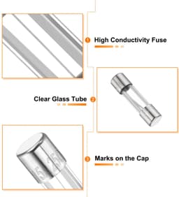 20 stuks zekeringen, 15 A, 250 volt, snelzekering van glas,, 5 x 20 mm, snelzekeringen voor kerstverlichting, elektrische systemen, magnetron, tv-ventilator, verlichting, oven — thumbnail 3