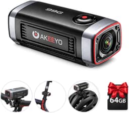 AKEEYO 710 Lite - Dashcam voor Motor en Fiets - 2K - IP66 Waterdicht - Wifi met App - 1800mAh Accu tot 7,5 Uur - Parkeerbewaking - Inclusief 64GB SD-kaart — thumbnail 1