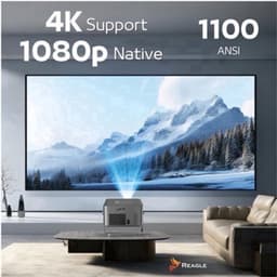Beamer Full HD 1100 ANSI Lumen - 1080p 4K Upscaling - LED Projector - Draagbaar - Voor Thuisbioscoop Gaming En Outdoor — thumbnail 5