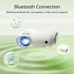 Beamer 450 ANSI Lumen - 1080P Full HD Resolutie - LED Display - Draagbaar Mobiel - Thuisbioscoop Gaming Educatie — thumbnail 4