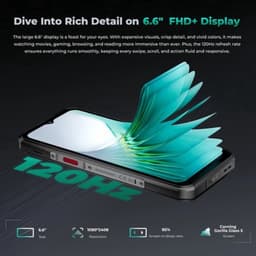 Smartphone Zilver - 512 GB Opslag - 12 GB RAM - 6.6 Inch FHD+ Scherm - Android 15 - Robuust Mobiel — thumbnail 5