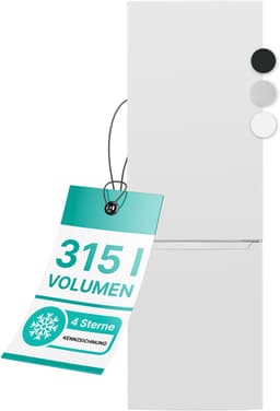 Bomann KG 7357 - Koel-vriescombinatie - 315 Liter - Energieklasse C - 40 dB - Wit — thumbnail 1