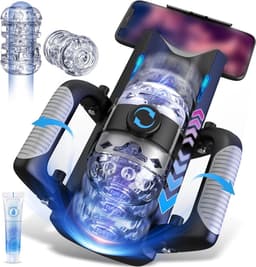 Elektrische masturbator voor mannen zakmuschi - seksspeelgoed voor mannen met telefoonstandaard en opvouwbare handgreep, 12 cm telescoop, masturbator seksspeeltje seksspeeltje Sex Toys Adult Toys — thumbnail 1