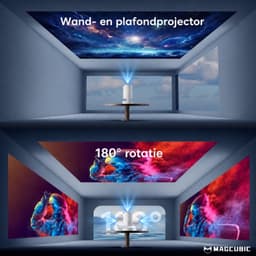 Magcubic® HY300pro Beamer Mini Smart Projector –4K Draagbare Beamers-Native Full HD - 290 ANSI Lumen Home Cinema- Laserprojector Thuisbioscoop- Auto Keystone- iOS&Android 14-Google Playstore&Netflix– WiFi 6 & Bluetooth 5.4 — thumbnail 4