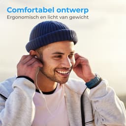Nuvance Oortjes met Draad - Geschikt voor Lightning - In-Ear Oordopjes met Draad - Oortjes met Draad en Microfoon - Wit — thumbnail 4