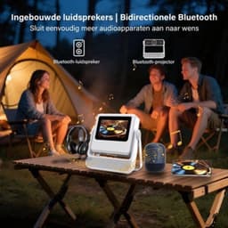 Beamer Smart - 1100 ANSI Lumen - Native Full HD 1080P Resolutie - Android Systeem - WiFi 6 Bluetooth - Draagbaar - Thuisbioscoop Projector — thumbnail 4