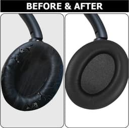 Replacement Ear Pads Compatible with Sony WH-1000XM3 Headphones, Soft Protien Leather (Black) - ShopVlot — thumbnail 4
