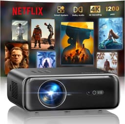 Beamer Draagbaar - 1200 ANSI Lumen - 1920 x 1080 Resolutie - LCD Scherm - Bluetooth En HDMI - Voor Thuisbioscoop En Presentaties — thumbnail 1