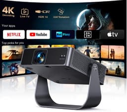 Beamer Mini-Beamer 4K - 1080p Full HD Resolutie - LCD - WiFi6 Bluetooth - Thuisbioscoop Projector — thumbnail 1
