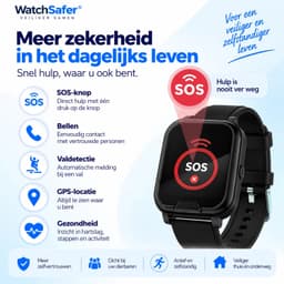 WatchSafer Pro - GPS Horloge Senior - Smartwatch voor Ouderen - Persoonlijke alarmen - alarm horloge ouderen - GPS Horloge Alzheimer - Valdetectie — thumbnail 2