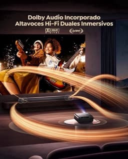 Beamer Draagbaar - 1200 ANSI Lumen - 1920 x 1080 Resolutie - LCD Scherm - Bluetooth En HDMI - Voor Thuisbioscoop En Presentaties — thumbnail 5
