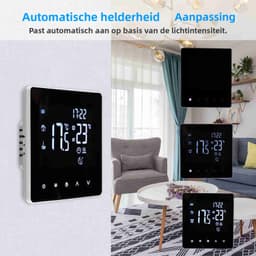 Inbouwthermostaat – WiFi – LCD-touchscreen – Weekprogrammering – Voor Verwarmingssystemen — thumbnail 2