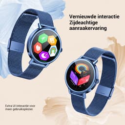 Blackview Slimme Horloges voor Dames - X30 - 1,26 "AMOLED Smartwatch Dames - Slaap & SpO2 Monitor - Fitnesstracker - Stijlvolle Smartwatch - Hartslagmeter - 100+ Sportmodel - Bluetooth Bellen- Stijlvol Slim Horloge - Android en iOS - Blauw — thumbnail 2