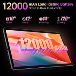 Tablet 15.6 Inch Grijs - Android 14 Besturingssysteem - 8 GB RAM - 128 GB Opslag - IPS Scherm - Voor Zakelijk En Multimedia — thumbnail 3