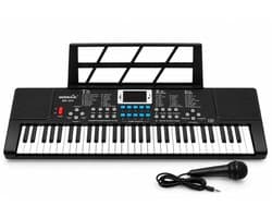 MoMiKa Kindvriendelijk Keyboard Piano voor Kinderen – Deluxe Kinderkeyboard met Lichtgevende Toetsen – 61 Toetsen – Microfoon – Beginners Keyboard