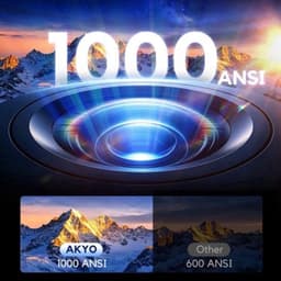 Beamer Draagbaar - 1000 ANSI Lumen Helderheid - 1920 x 1080 Full HD Resolutie - Android Smart Projector - Voor Thuisbioscoop En Entertainment — thumbnail 5