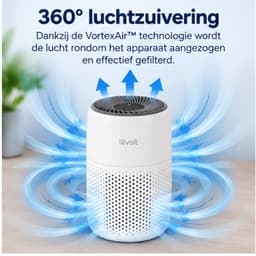 Levoit Core Mini-P Luchtreiniger – 3-Laags Filtersysteem – Voor Slaapkamer & Kantoor – Tegen Stof, Pollen, Geurtjes & Huisdierharen – Aromatherapie – Stil vanaf 25 dB – Wit — thumbnail 2