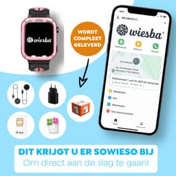 Wiesba WB40 - smartwatch kinderen - gps horloge kind - kinderhorloge bellen - gps tracker kinderhorloge - kinderhorloge met gps - kinderhorloge - Roze — thumbnail 3