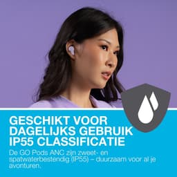 JLab Go Pods ANC Draadloze Oordopjes Met Noise Cancelling - Oortjes Draadloos Bluetooth - 26 uur Batterijduur - Hybrid ANC - Equalizer EQ4 App - Multipoint - Fast Charging Case - Lila Roze — thumbnail 4