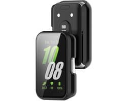 Strap-it hard case hoesje met glazen screen protector + USB-A oplader – geschikt voor Samsung Galaxy Fit 3 – stevige beschermcase & vervangende oplaadkabel