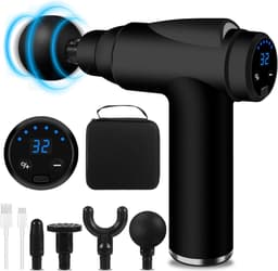 Mini Massagepistool met 32 Snelheden en LCD-scherm - Draagbaar Massageapparaat voor Spierpijn en Vermoeidheid — thumbnail 1