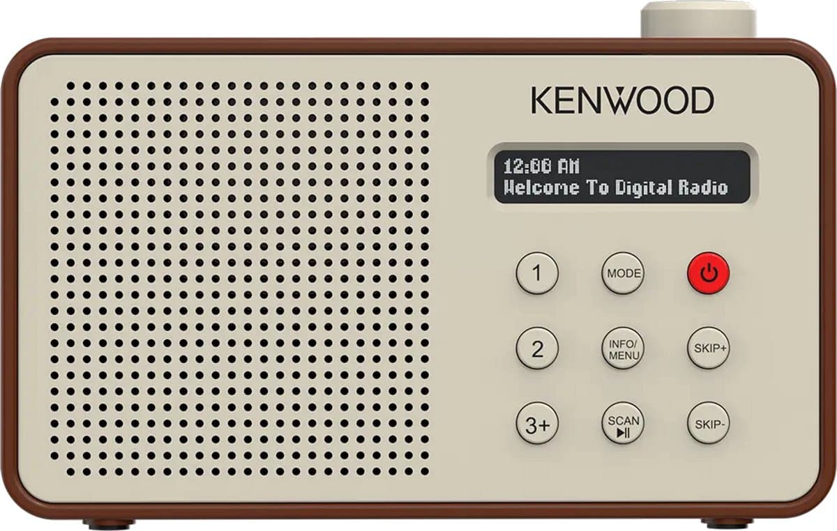 Kenwood CR-M25DAB-T Compacte radio FM/DAB/BT/ASA, 2000 mAH accu bruin — afbeelding 1