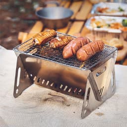 Home & Marker - Draagbare Opvouwbare Barbecue - RVS - 397g - 22x16x12cm - Voor Camping - PORTOGRILL — thumbnail 2