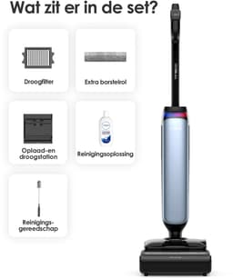 Tineco Floor One S9 Artist - Nat en droog stofzuiger en dweil - 22.000 Pa Zuigkracht - 360° SmoothDrive - Anti-Tangle Design - 85℃ snel schoonmaak routine - 50 minuten accu - Dual-Edge Schoonmaak methode - 180° Lay-Flat — thumbnail 5