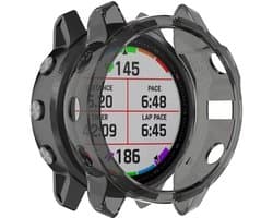 Stravo Soft Case Sport Hoesje voor Garmin Fenix 6S / 6S Pro / 6S Sapphire / 6S Solar – TPU Materiaal Bescherming – TPU Case Protectie en Beschermhoes voor Garmin Smartwatches (Zwart)