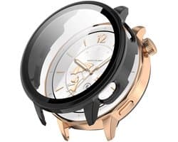 Strap-it Hard Case met Glas Zwart – Geschikt voor OnePlus Watch 3 - 43mm