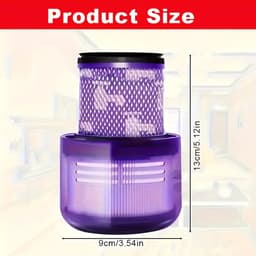 17 Parts – 1 HEPA Motorfilter 970013-02 – Geschikt voor Dyson V11 & V15 Steelstofzuigers – Compatibel met SV14, SV17, SV22 – Wasbaar Vervangend Filter – Voor Absolute, Pro, Total Clean, Torque Drive, Animal & Parquet — thumbnail 2