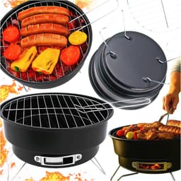 Draagbare Koolgrill 26cm - Opvouwbaar & Compact voor Tuin & Camping — thumbnail 1